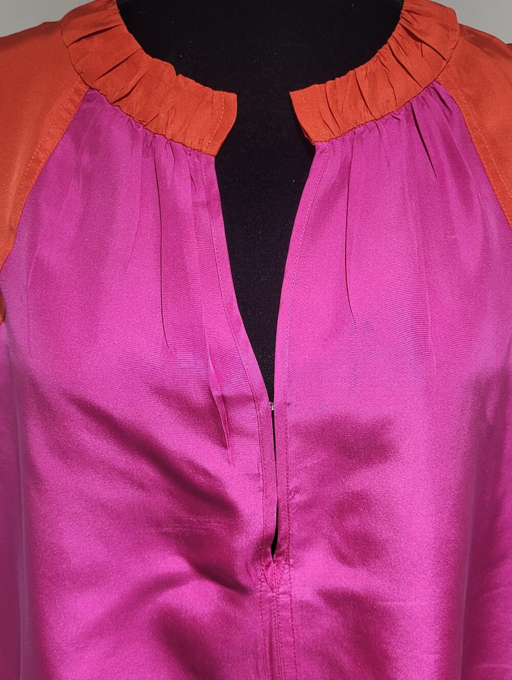 Marc By Marc Jacobs Pink and Orange Silk Blend Sleeveless Blouse - Picture 4 of 9